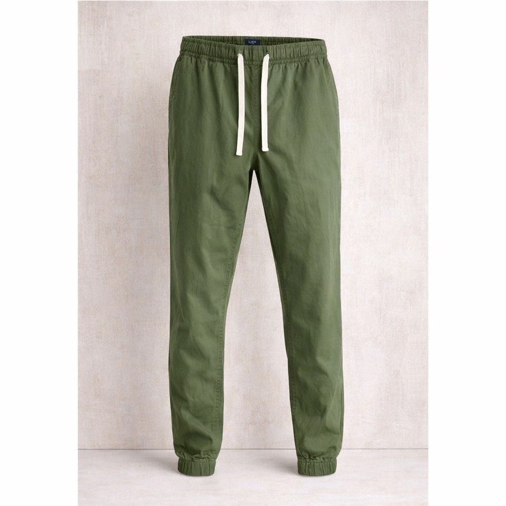 J.Crew Stadium Pant Olive Green Cotton Joggers Womens Medium B8814 FA 15